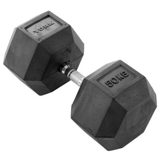 York Fitness Rubber Hex 47,5kg handlóð Rýmingarsala